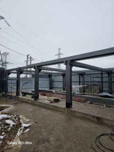 Каркас из стоек и балок обвязки